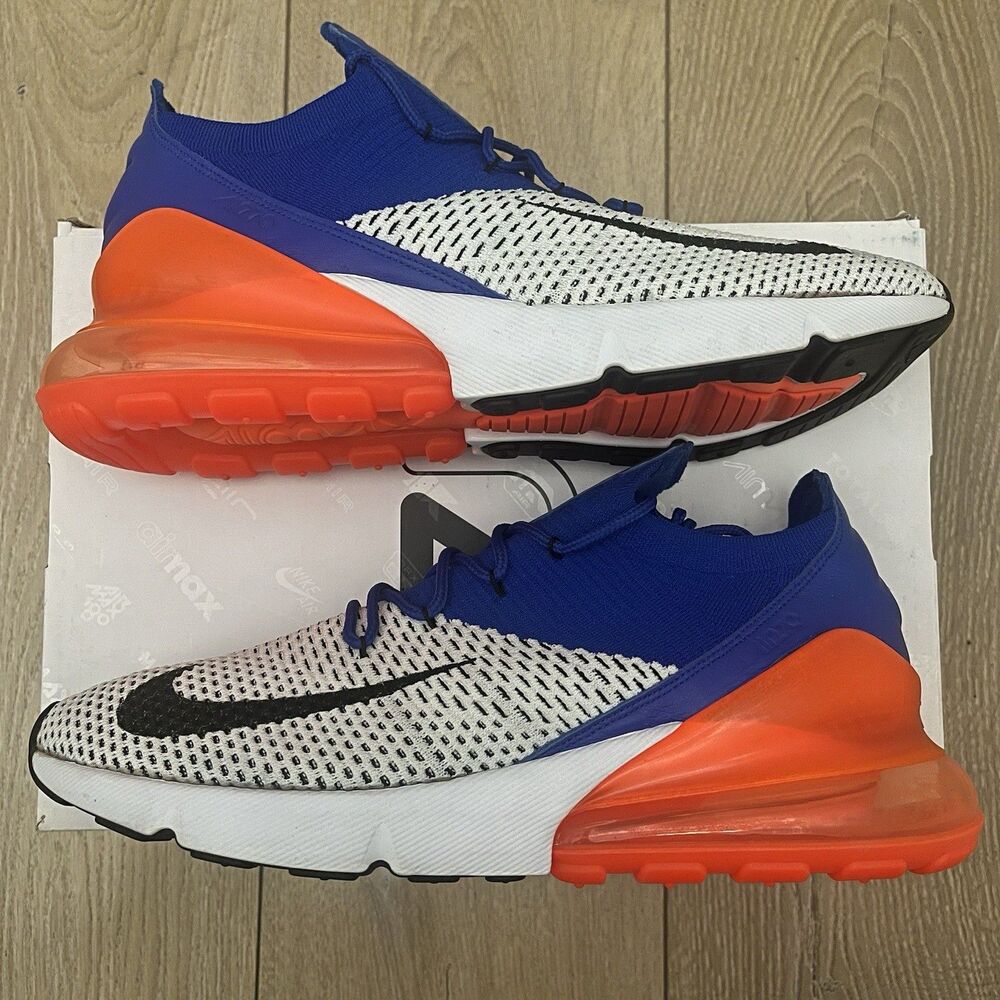 Nike Air Max 270 Flyknit Racer Blue Total Crimson (2018) Size 10